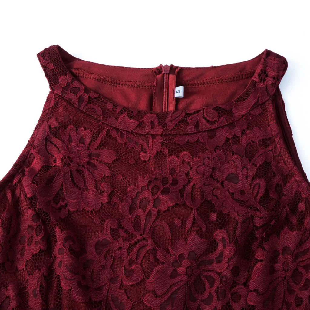 Robe ete rouge Для женщин Винтаж принцессы с цветочным кружевом и коктейль вырез вечерние Алина свинговое платье-рубашка elegante