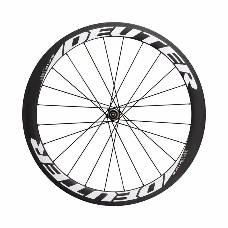 Sale DEUTER Carbon 50mm Clincher Wheelset 700C 3K Matte Bike Wheels Road Bicycle F100/R130mm Wheel 4 bearin Hub 11 Speeds Bike Parts 5