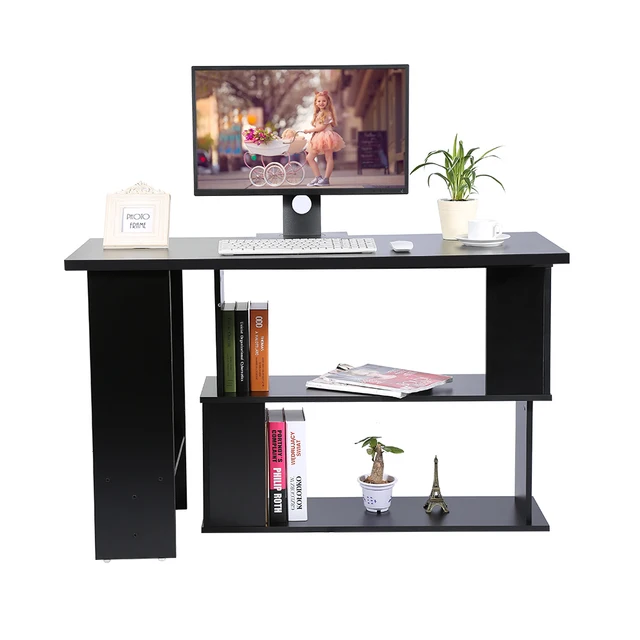 Folding Corner Computer Desk L Shape Pc Laptop Table Home Office Folding Corner Computer Desk L Shape Pc Laptop Table Home Office Environmental Desktop Bookshelf