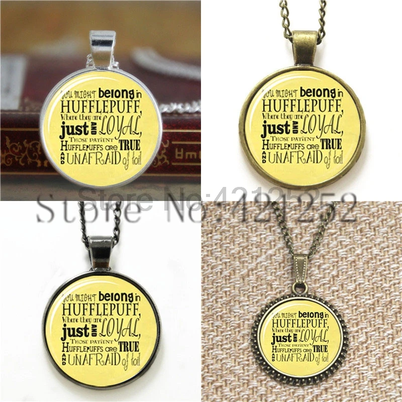 Хаффлпафф дома Хогвартс ожерелье HP брелок закладки Запонки Серьги|hogwarts necklace|earrings