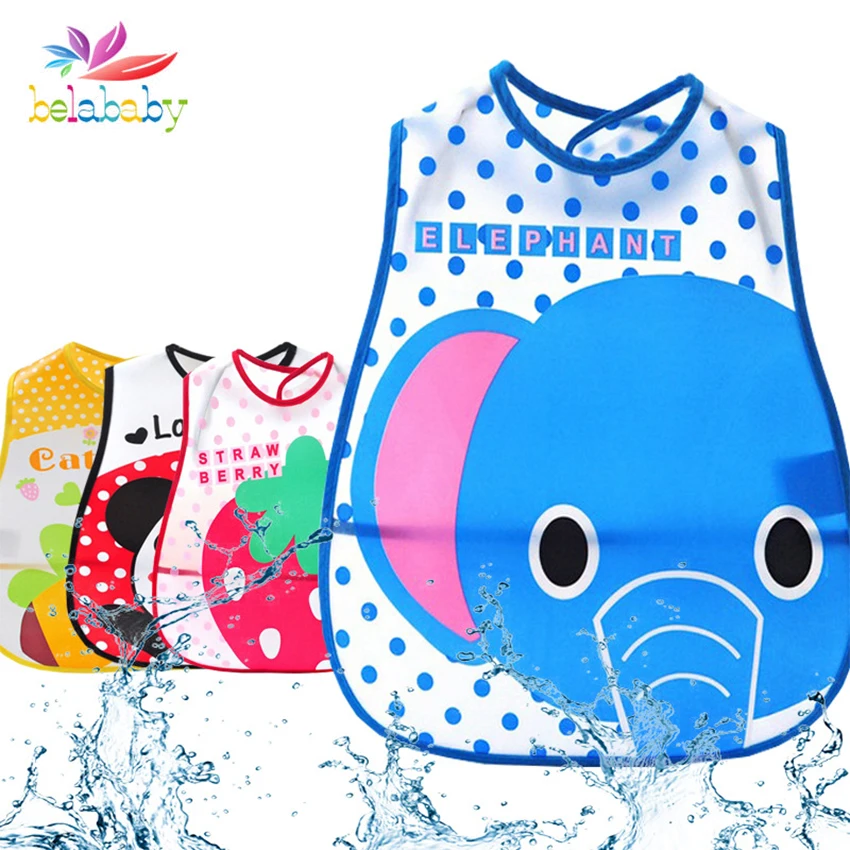 

Adjustable Waterproof Cartoon Animals Baby Roll Bibs Burp Toddler Infant Washable Apron Kids Feeding Eating Smock Saliva Towel