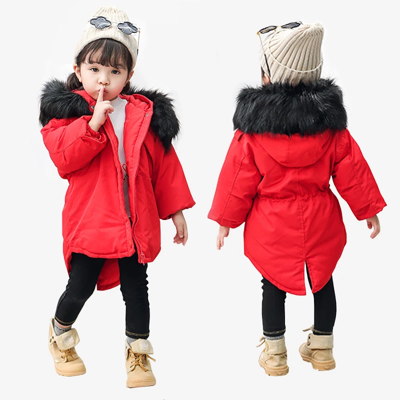 2018 New Jackets Girls Winter Thick Coat Cotton Padded Big Fur Collars Hooded Kids Jacket for Girls Children Clothing Parkas 2018 New Jackets Girls Winter Thick Coat Cotton Padded Big Fur Collars Hooded Kids Jacket for Girls Children Clothing Parkas