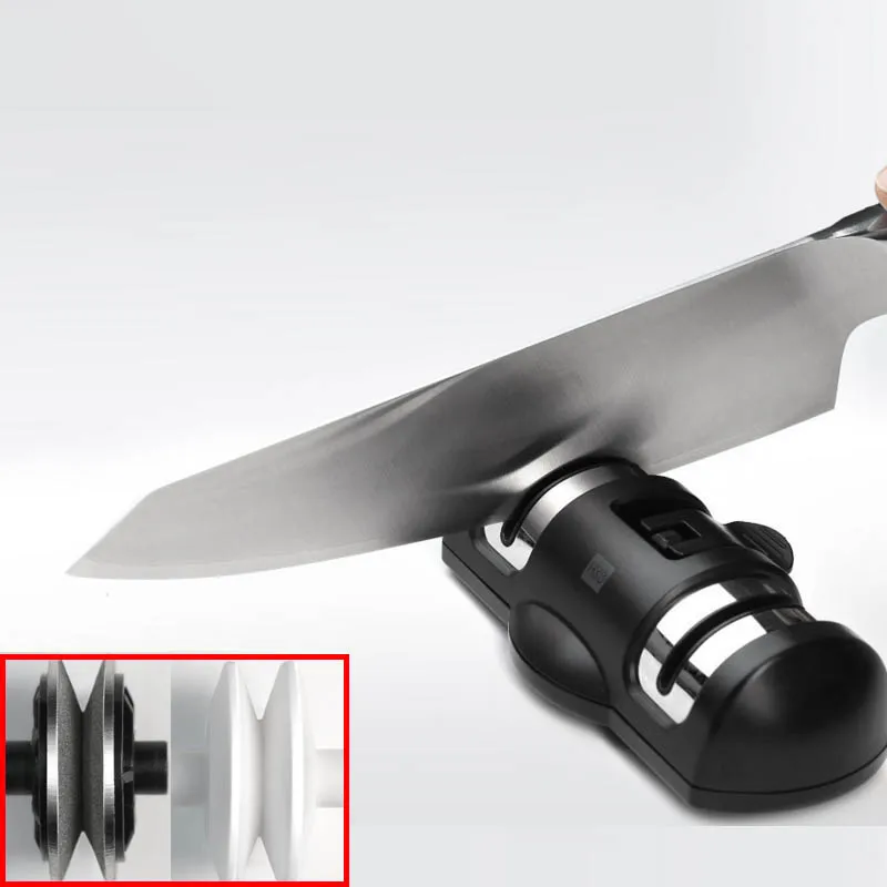 

XIAOMI Mijia Sharpen Stone Double Wheel Whetstone Sharpeners K-nife Sharpening Tool Grindstone Kitchen Tools HUOHOU 24