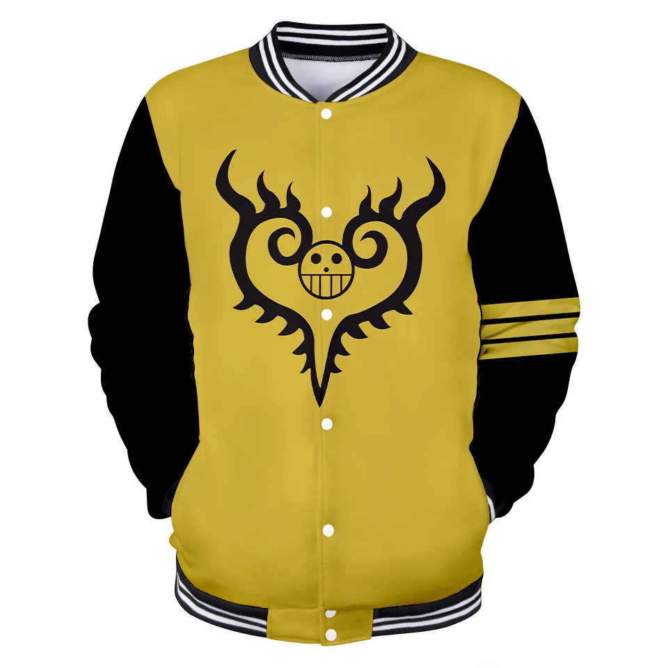 

2019 One Piece 3D Printed Baseball Jackets Women/Men Fashion Long Sleeve Jacket Hot Sale Casual Streetwear Clothes Plus Size 4XL