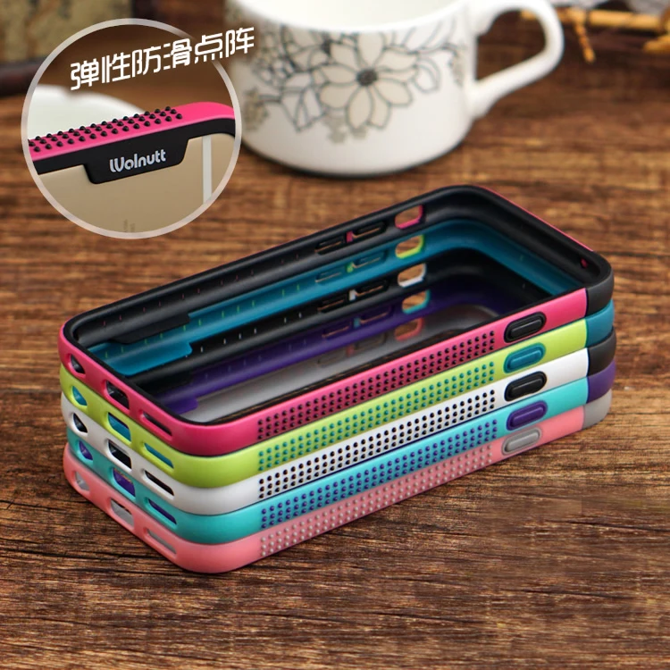 bilder für Für iphone 7 7 plus stoßstange, Walnutt Farbe Schock Silikon + TPU Auto frame Für iPhone 6 6 S/6 6 S plus/5 S SE anti-rutsch 10 stücke bilder für Für iphone 7 7 plus stoßstange, Walnutt Farbe Schock Silikon + TPU Auto frame Für iPhone 6 6 S/6 6 S plus/5 S SE anti-rutsch 10 stücke