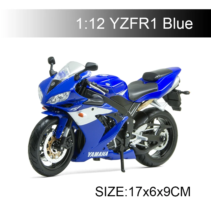 MAISTO YAMA YZFR1 синяя модель мотоцикла 1:12 Масштаб мотоцикл литье под давлением Металл