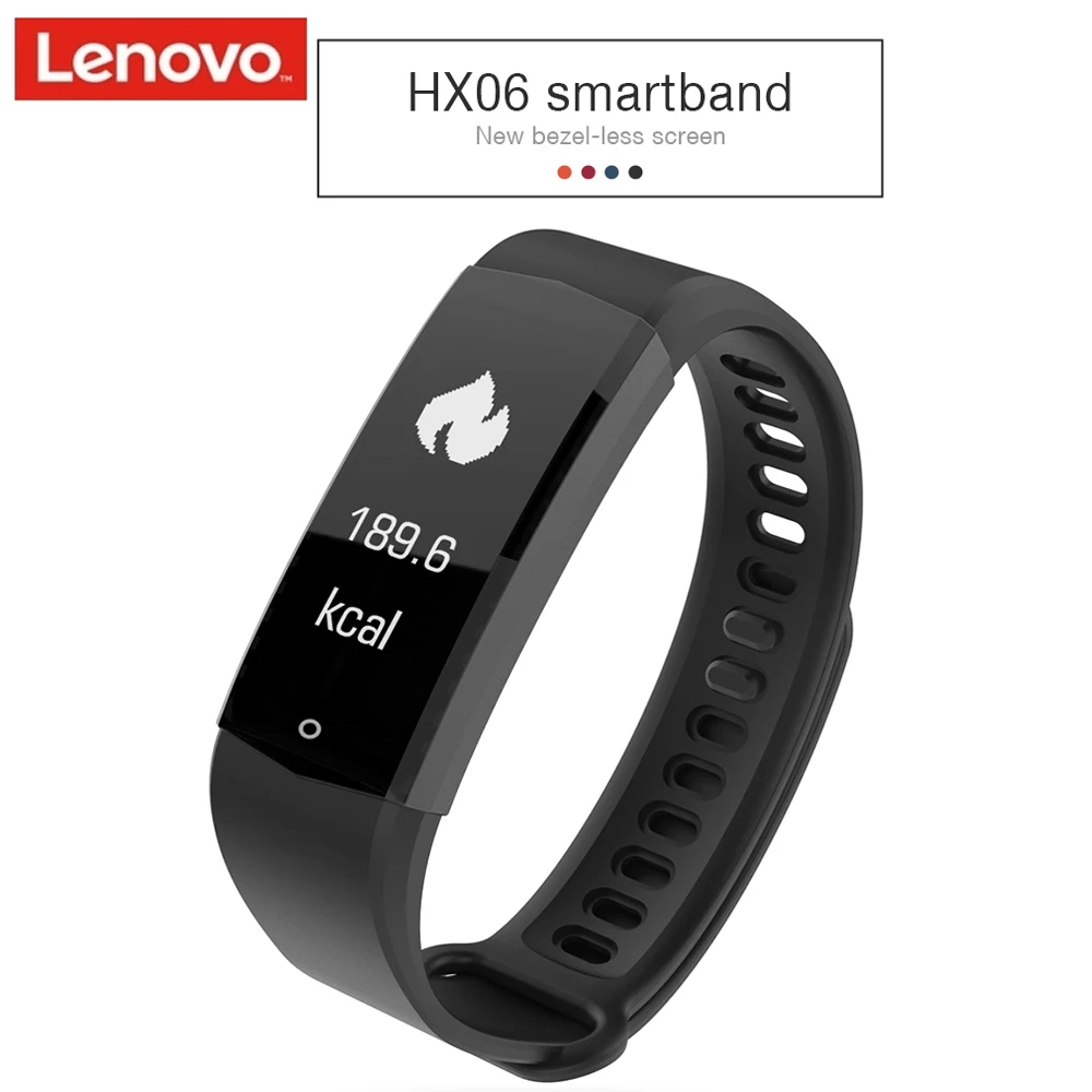 Смарт браслет Lenovo HX06 0 87 ''без ободка водонепроницаемый IP67 смарт Браслет фитнес