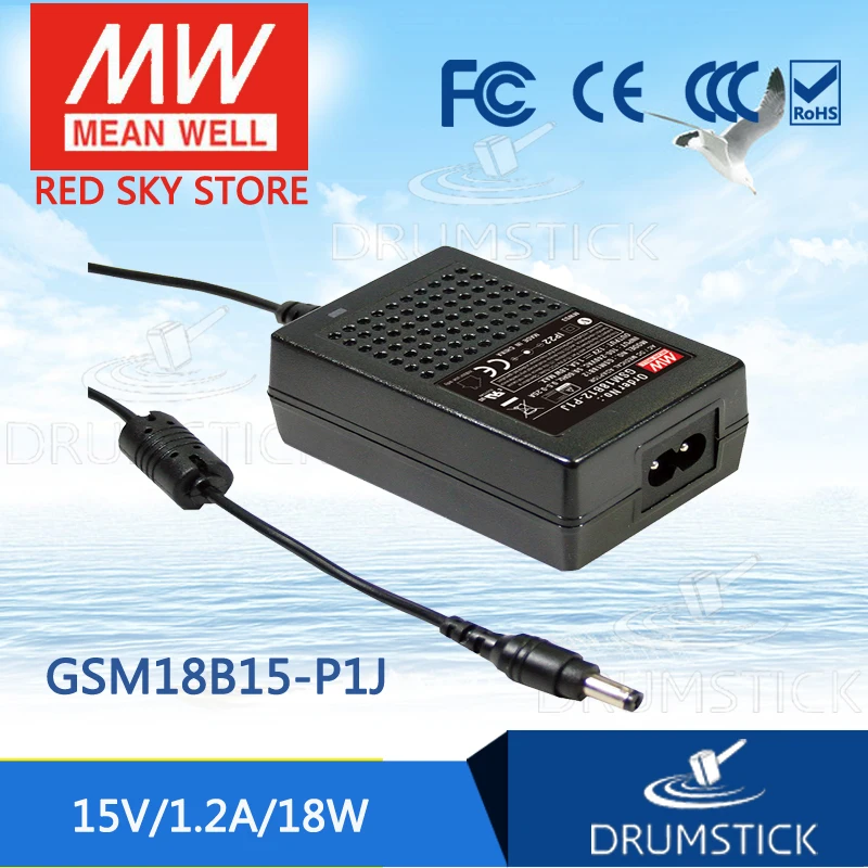 

MEAN WELL GSM18B15-P1J 15V 1.2A meanwell GSM18B 15V 18W AC-DC High Reliability Medical Adaptor