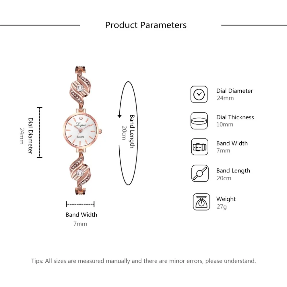 Lvpai брендовые новые модные роскошные стразы, женские кварцевые часы-браслет, женская одежда, часы из розового золота, relogios kol saati