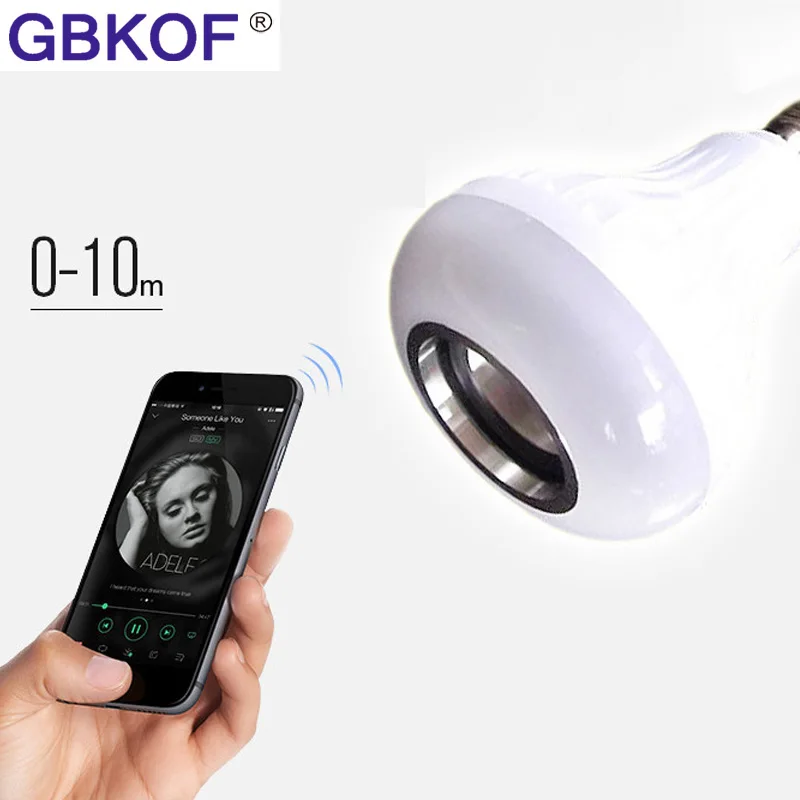 Хороший E27 беспроводной Bluetooth динамик воспроизведение музыки светодиодный RGB