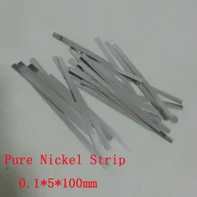Чистая никелевая лента для исследований, 18650 размер сварки батареи: 0,1*5*100 мм