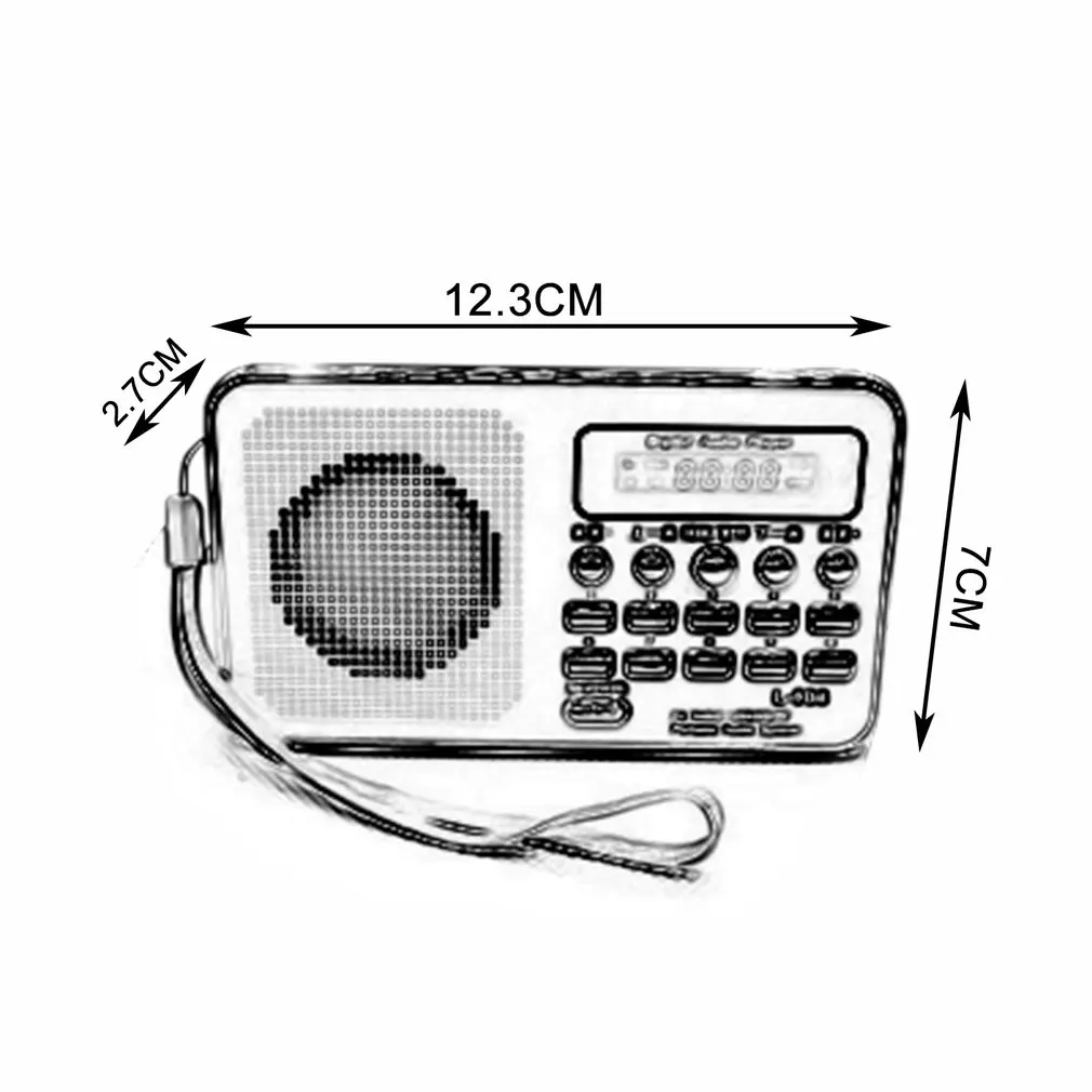 Многофункциональный радио динамик портативный Mp3 динамик плеер lcd цифровой мини FM радио динамик USB SD TF карта