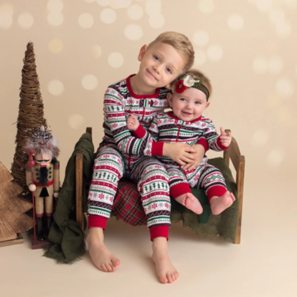 baby brother and sister matching christmas outfits