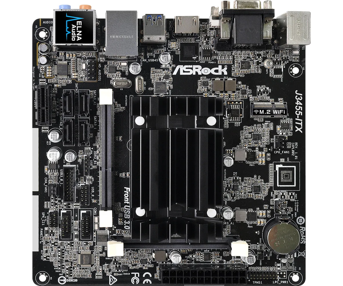 Полностью новая материнская плата ASRock J3455-ITX Mini Integrated cpu quad core NAS