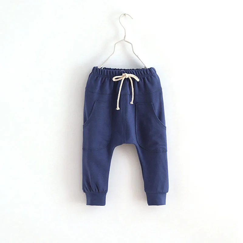 

Spring Children's Wear Baby Solid Color Long Pants Cotton Boys Sports Trousers