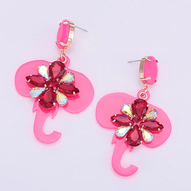 2018 New Design Acrylic Crystal Stars Gemetric Drop Earrings for Women Fashion Jewelry Earrings for woman (3)