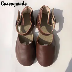 Careaymade-хит продаж 2018 г. новые кожаные туфли ручной работы, повседневная обувь «Sen female», Женская обувь в римском стиле в стиле ретро, размер 4,5-8