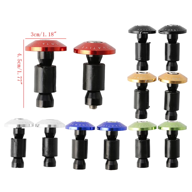 

2PCS Aluminum Handlebars CNC Handlebar Grips Slider Cap Plug Handlebars Levers Motorcycle Dirt Bike Aluminum Bar End Motorcycle