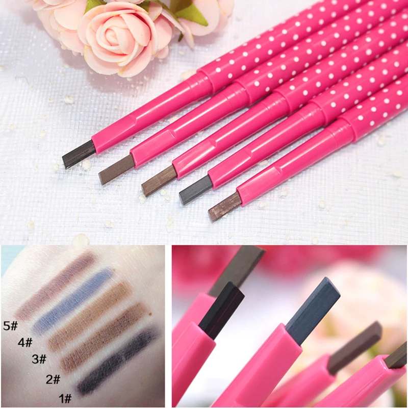 

1 PCS Women Ladies Waterproof Eyebrow Pen Enhancers Brown Eyebrow Pencil Eye Brow Liner Pen Powder Shaper Makeup Tool 5Colors