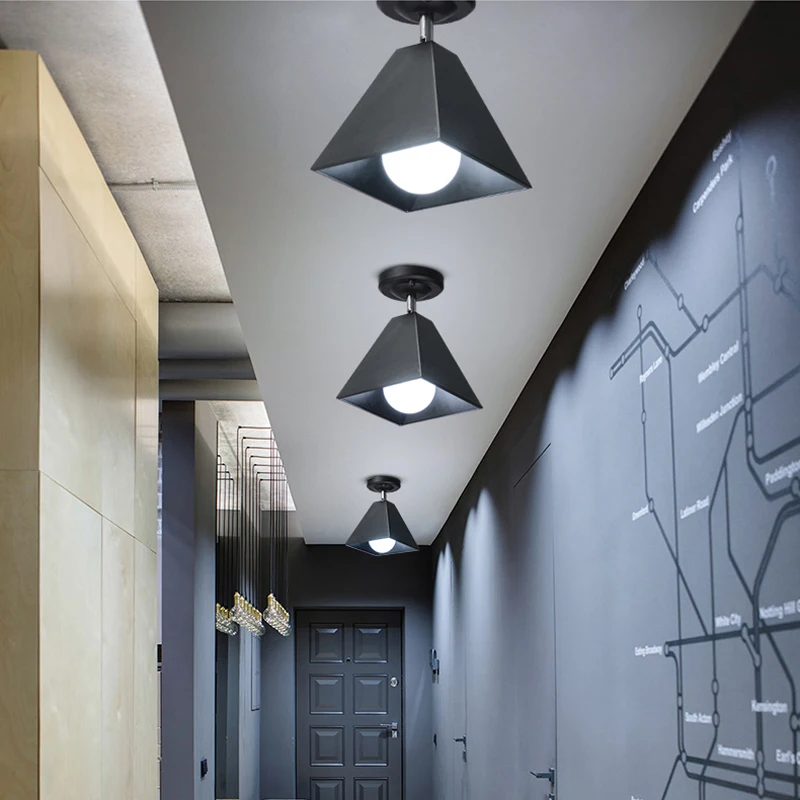 

Modern simple iron door lamp bathroom ceiling lamp cloakroom fitting room led lights balcony corridor corridor ceiling lighting
