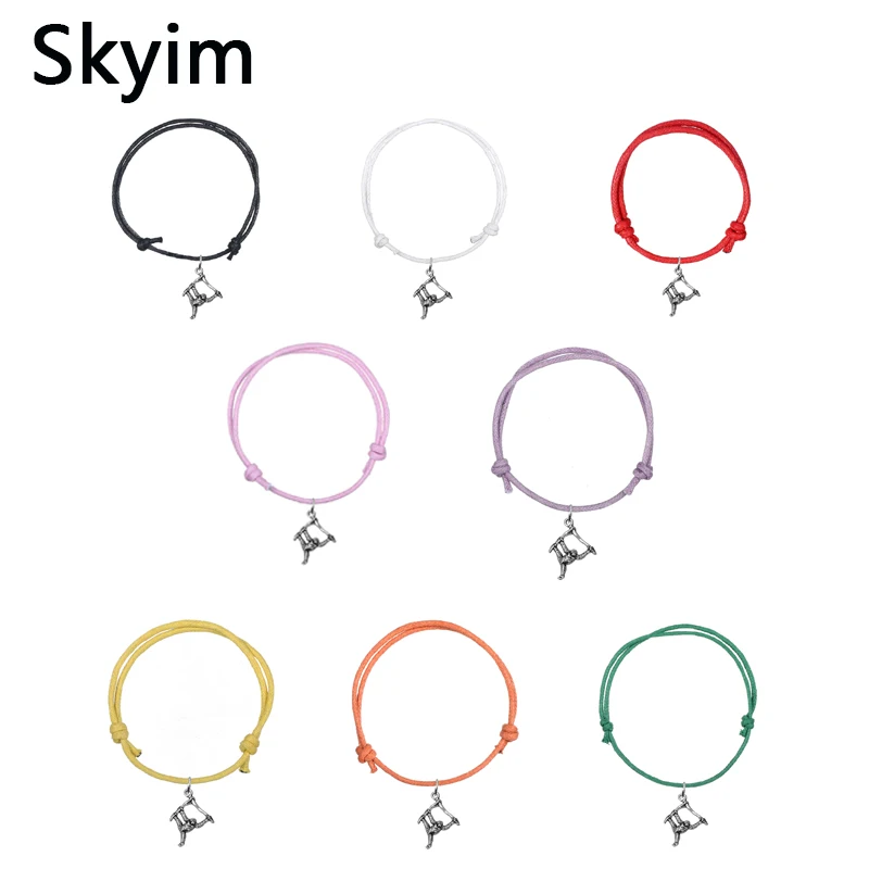 Skyrim 10 шт./лот Gorilla Charm новый тренд Корейская восковая шнур регулируемые браслеты