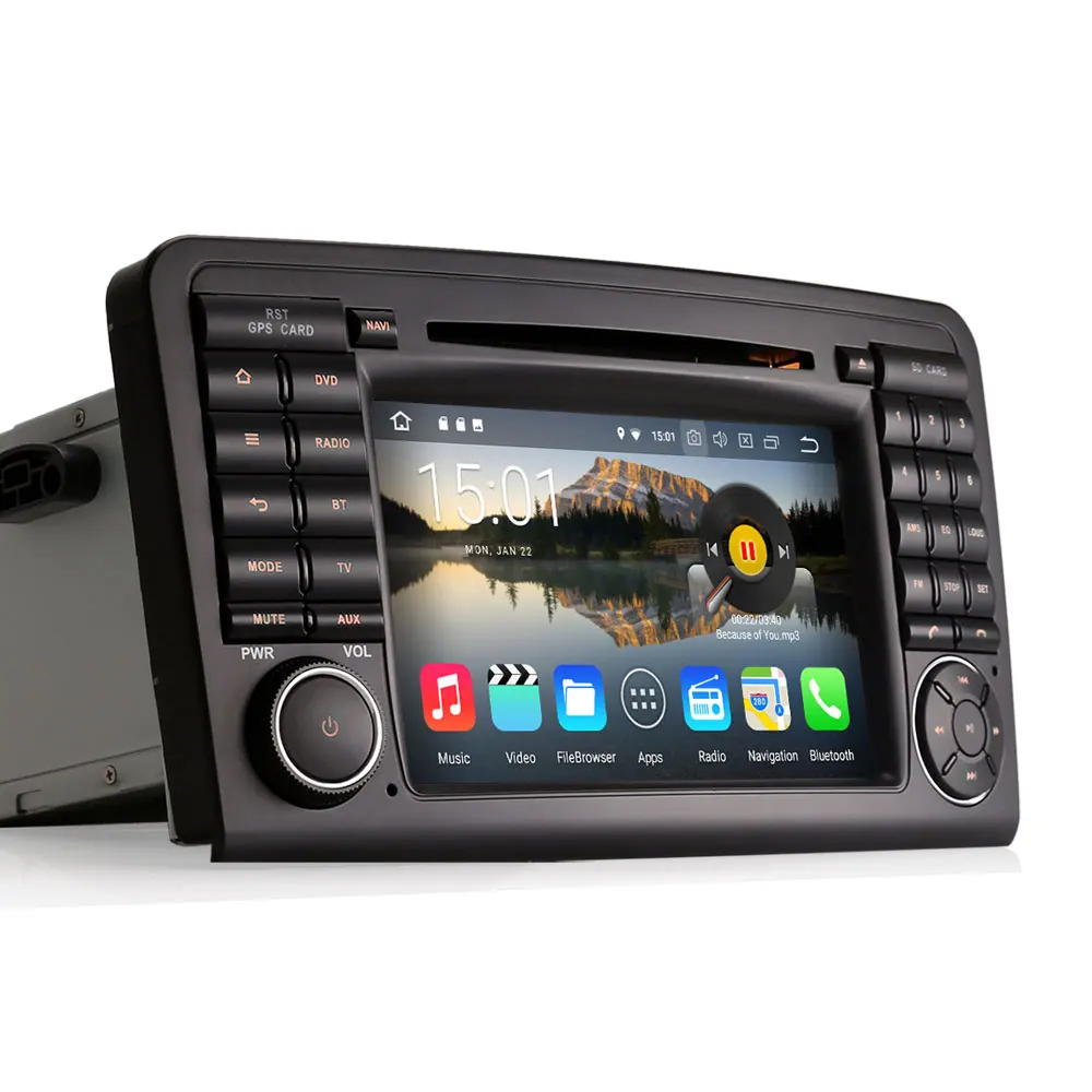 Cheap 7" Android 8.0 OS Car DVD Multimedia Navigation GPS Radio for Mercedes-Benz ML-Class W164 2005-2012 & GL-Class X164 2005-2012 2