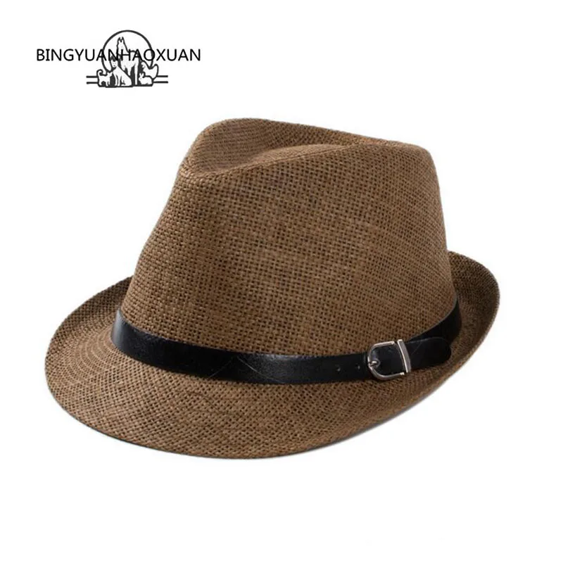 

BINGYUANHAOXUAN Summer Beach Sun Hat for Men & Women Panama Straw Fashion