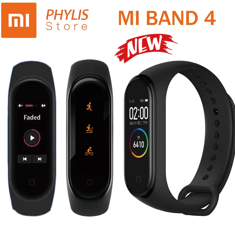 

Original Xiaomi Mi Band 4 Smart Band Sport Fitness Tracker Pedometer Heart Rate Monitoring Fitbits Bracele for xiomi Mi Band 4 3