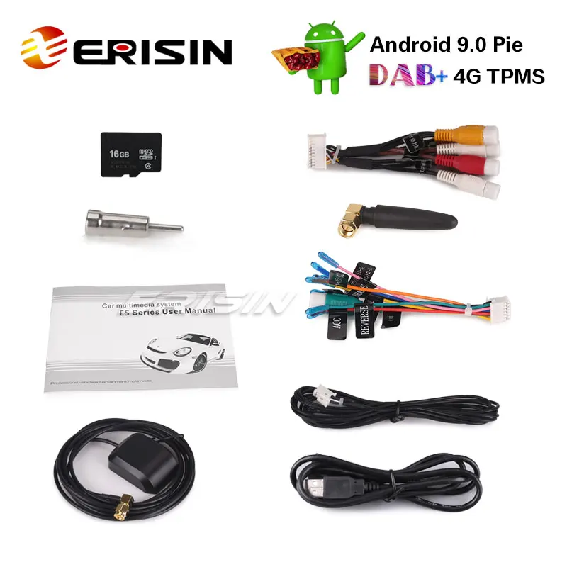 Erisin ES4809FS 7 &quotDAB + Android 9 0 автомобильный стерео GPS CD RDS Wifi SWC Ford Mondeo Focus S/C Max