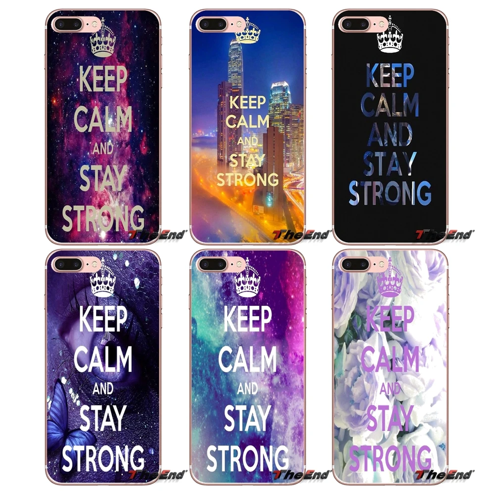 Силиконовый чехол для Xiaomi Redmi 4 3 3S Pro Mi3 Mi4 Mi4i Mi4C Mi5 Mi5S Mi Max Note 2 Keep Calm And Stay Strong |