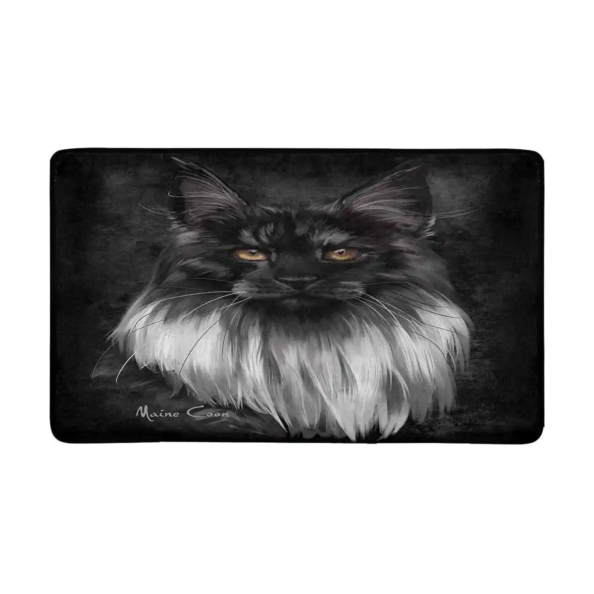 Maine Coon Painting Indoor Entrance Rug Floor Mats Shoe Scraper