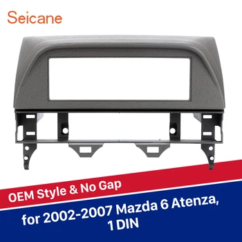 

Seicane 1DIN Car Radio Fascia Mounted Kit for Mazda 6 Atenza Stereo Dashboard Surrounded Panel Fitting Frame Grey