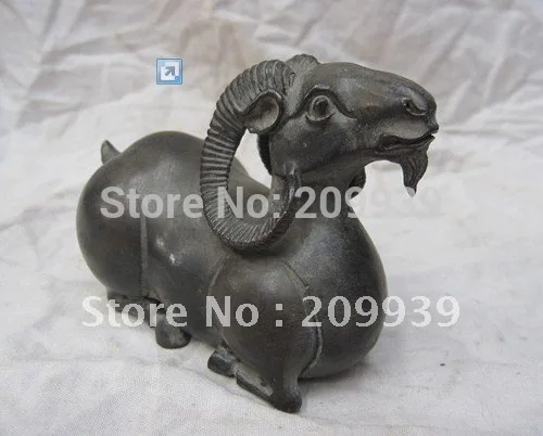 

Chinese Zodiac Pure Bronze Sheep Goat Statue Animal Figurine (A0314)