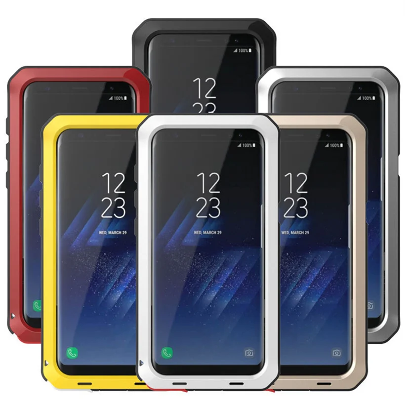 OLAF Heavy Duty Protection Case for Samsung Galaxy S8 S9 S9 Plus S6 S7 Note 8 4 5 S6 Edge S4 S5 Shockproof Doom Armor Metal Case