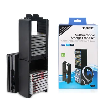 

Dual Ultra-Large Capacity Game Disk Tower Vertical Stand Compatible With XBOX ONE Slim,PS4,PS4 Slim,PS4 PRO