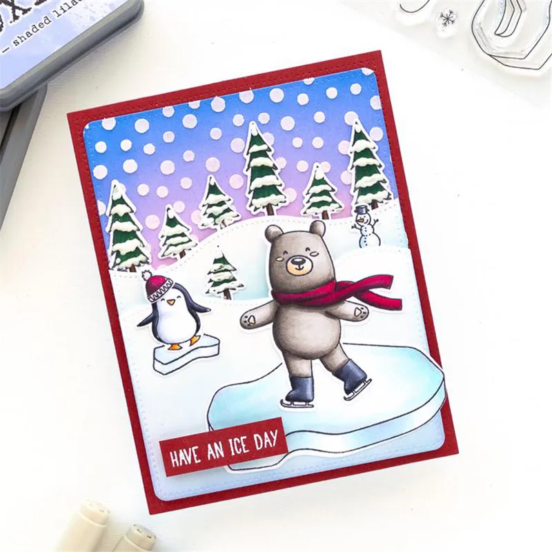 

Eastshape Polar Bear Penguin Stamps and Dies Scrapbooking Card Making New 2019 Arrival for Decor Card Album Photo Making crafts