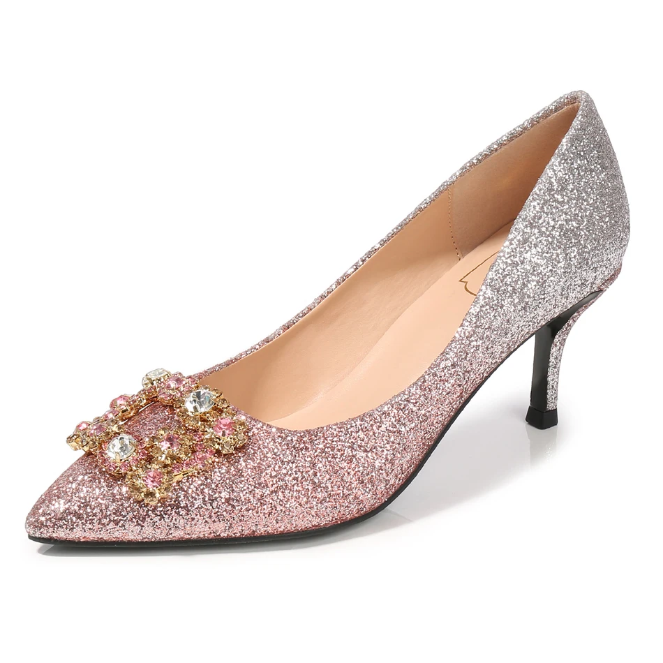 

Glitter Fashion Bridal Wedding Pointed Toe Crystal Stiletto Women Pumps Escarpins Femmes Fete Soiree Mariage Talon Haut Z-SJFK-2