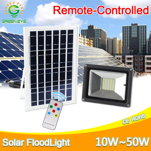 Greeneye Led Flood Light Outdoor Spotlight Solar Floodlight Remote Greeneye Led Flood Light Outdoor Spotlight Solar Floodlight Remote Control Sensor10w 20w 30w 50w Rgb Ip65 Waterproof 220v