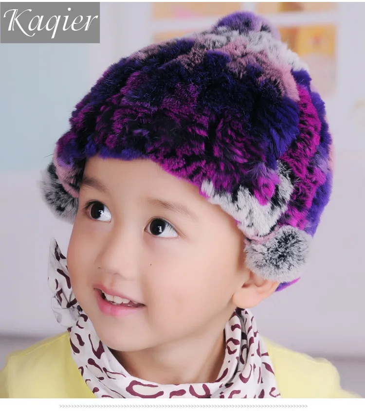 « стиль детская зимняя меховая шапка из кролика Рекс с кожаными теплая шапка с ушками