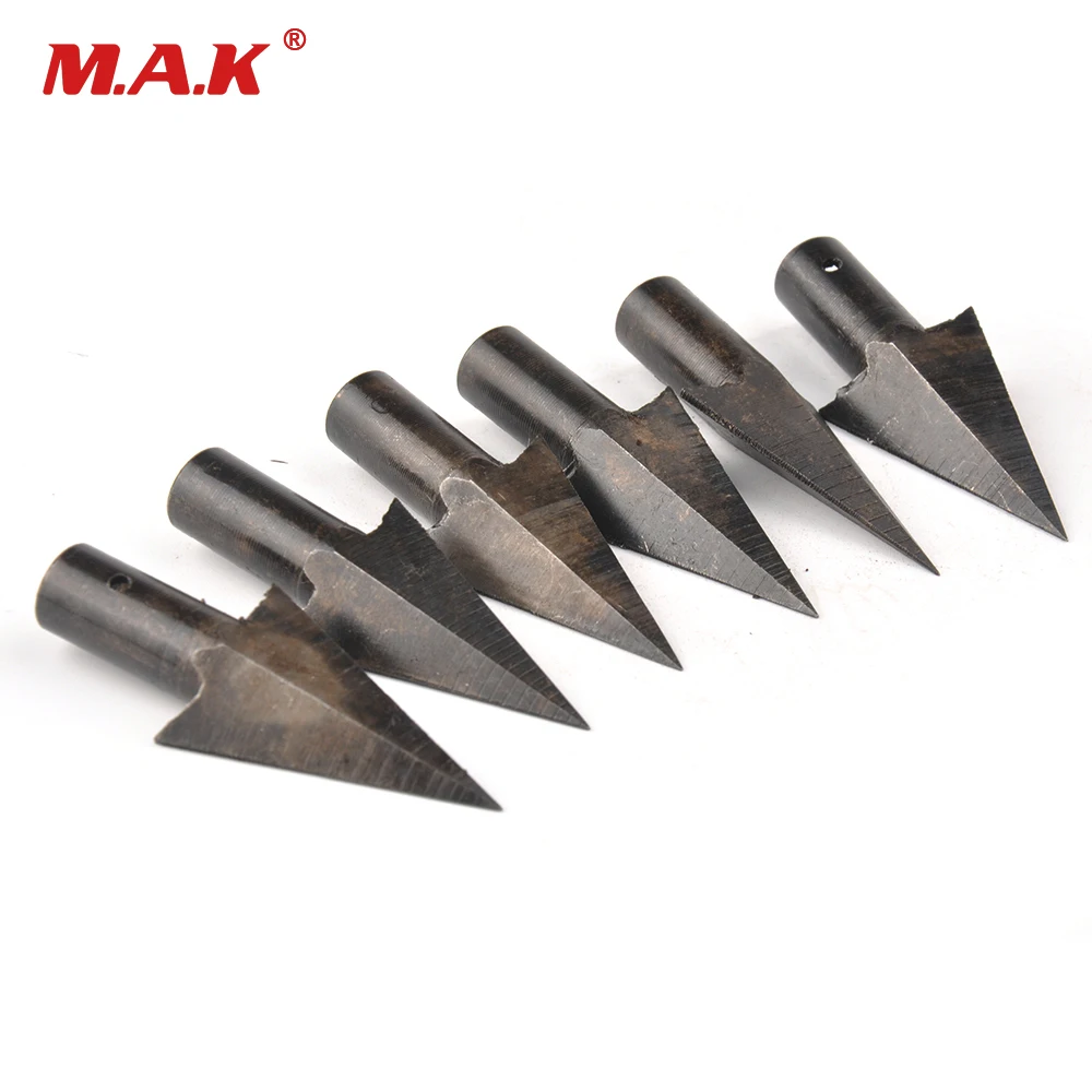 

6/12/24pc Archery Arrowheads Metal Arrowheads For DIY Wooden Arrow Longbow Hunting