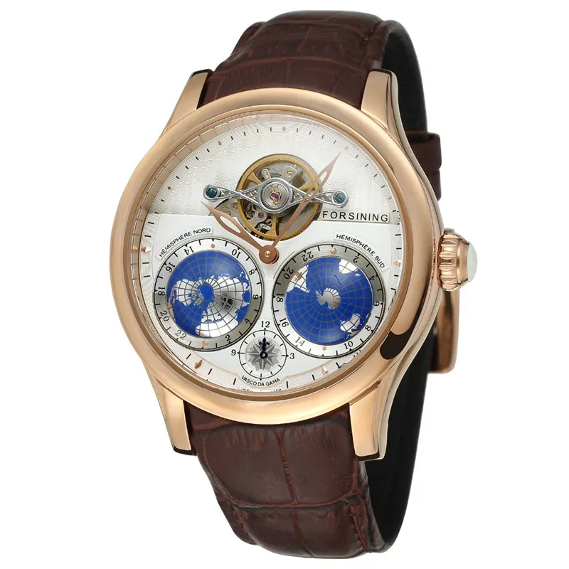 

Luxury brand Tourbillon automatic mechanical watch Mens Japanese Movement Luxury Genuine Leather Strap Men Business Casual Watch