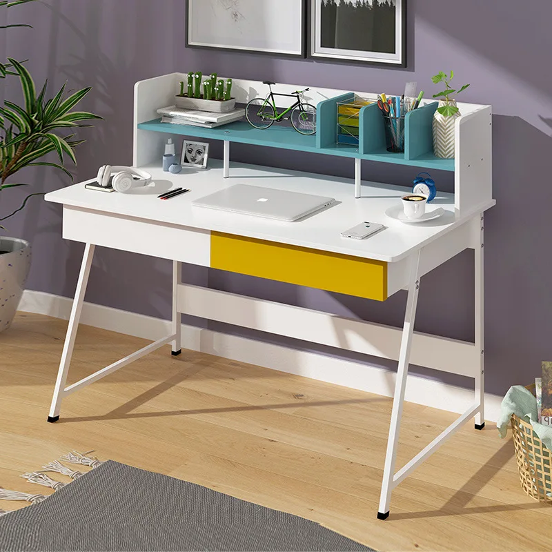 От имени настольного компьютерного стола, домашний креативный Рабочий стол с книжными полками, комбинированный стол для спальни