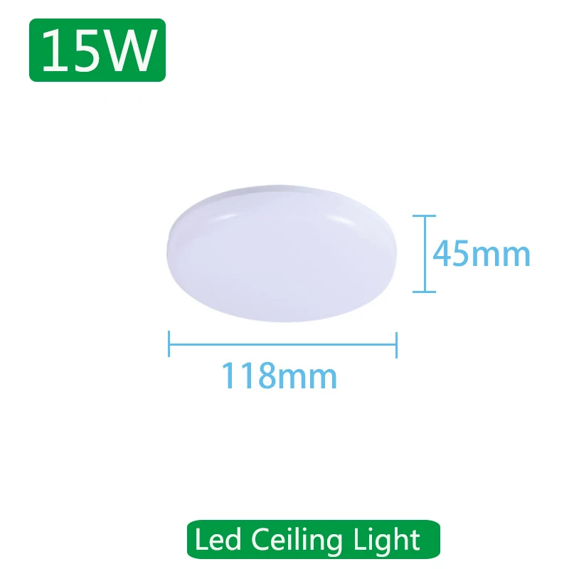 Светодиодный панельный светильник 220 В светодиодный потолочный светильник поверхностного монтажа круглый 15 Вт 20 Вт 30 Вт 50 Вт внутренний декоративный светильник для ванной комнаты спальни - Испускаемый цвет: 15W Ceiling Light
