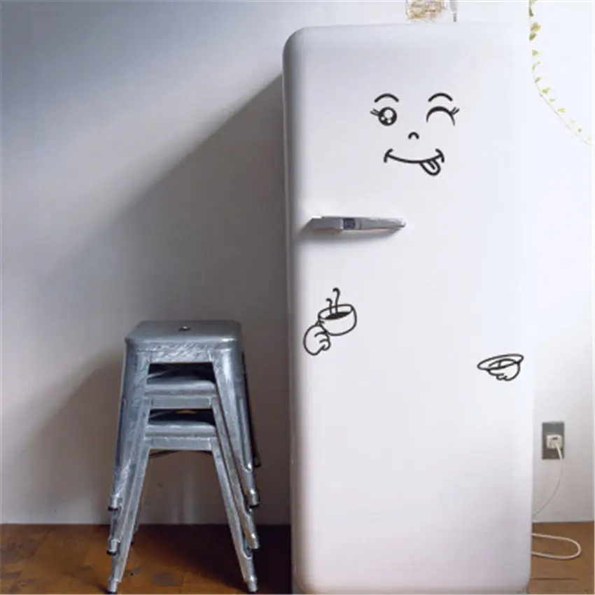 DIY мультяшная Наклейка на стену со смайликом для детской комнаты домашний декор
