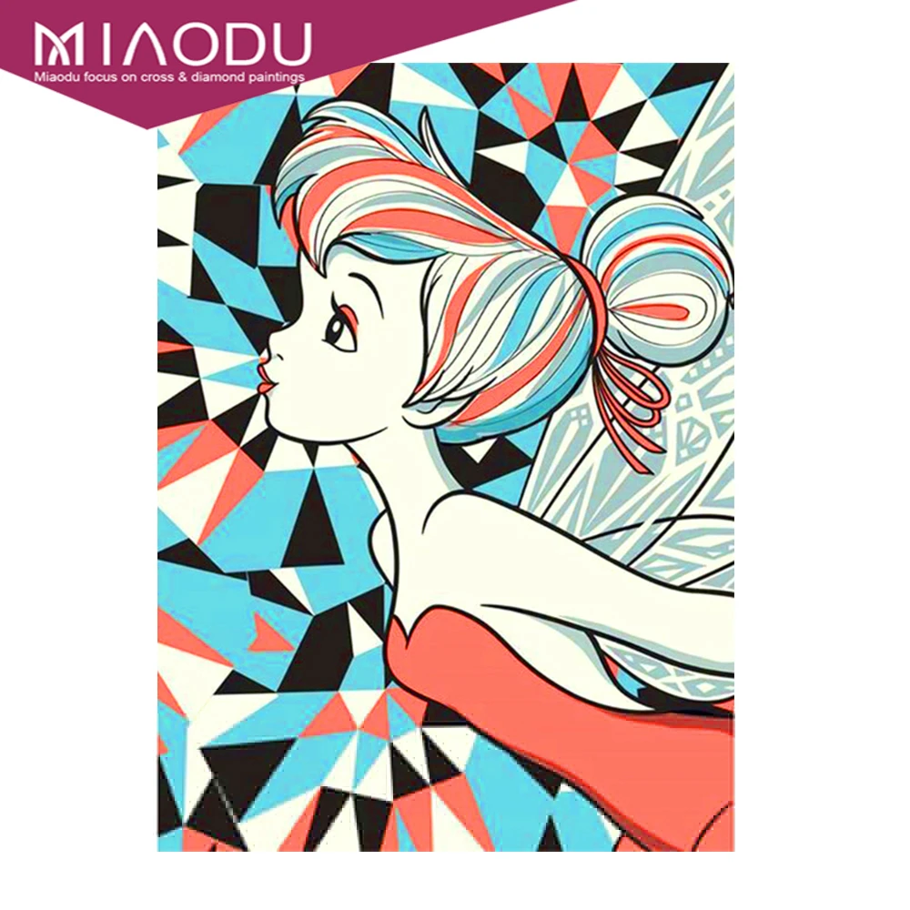 

Miaodu 5D DIY Diamond Embroidery Cartoon Girl Pattern Rhinestone Home Decor Painting Handmade Gift Diamond Mosaic Baby Gift