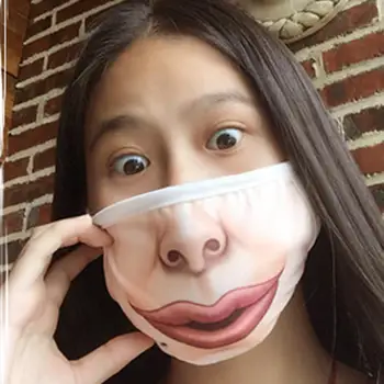 

mrwonder Women Men Creative Mischievous Mouth Mask Anti-Dust Warm Face Masks