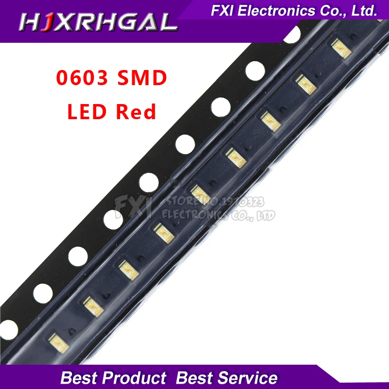 

100pcs Red 0603 SMD LED light new original