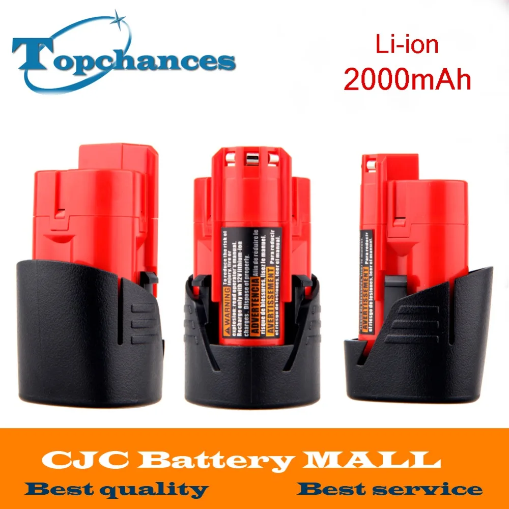High Quality 3PCS 12V 2000mAh Li Ion Replacement font b Power b font font b Tool