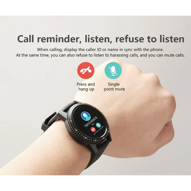 T1 Smartwatch IP67 Waterproof Wearable Device Heart Rate Monitor Color Display Smart Watch For Android IOS 30 Days Standby