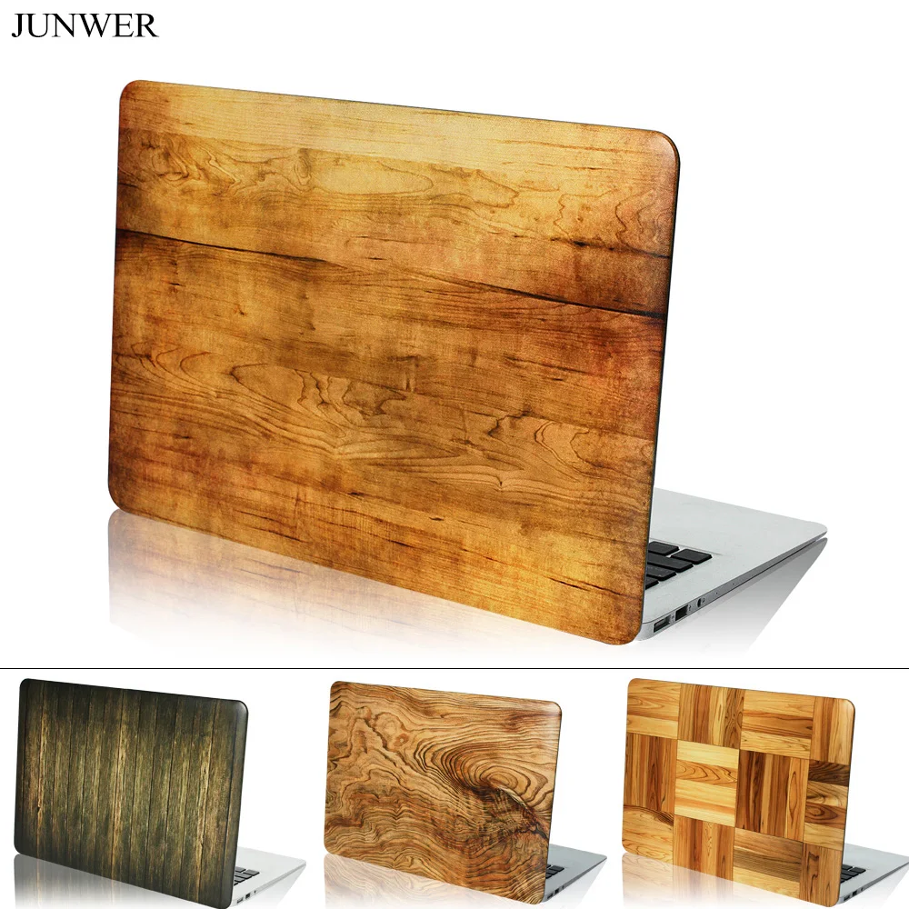 

JUNWER 2016 Fashion Paint Wood Hard Case For MacBook Air Pro Retina 11 12 13 15 with Touch Bar For Mac book 13.3 15 inch A1932